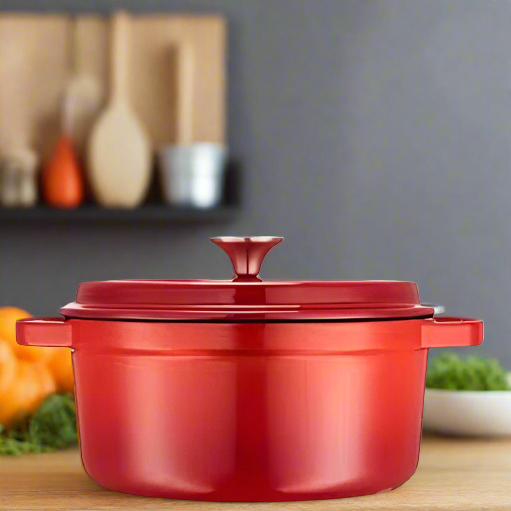 cocotte en fonte ronde3L rouge