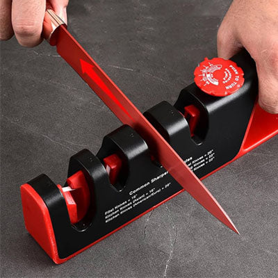 affuteur de couteaux lame noir  rouge facile