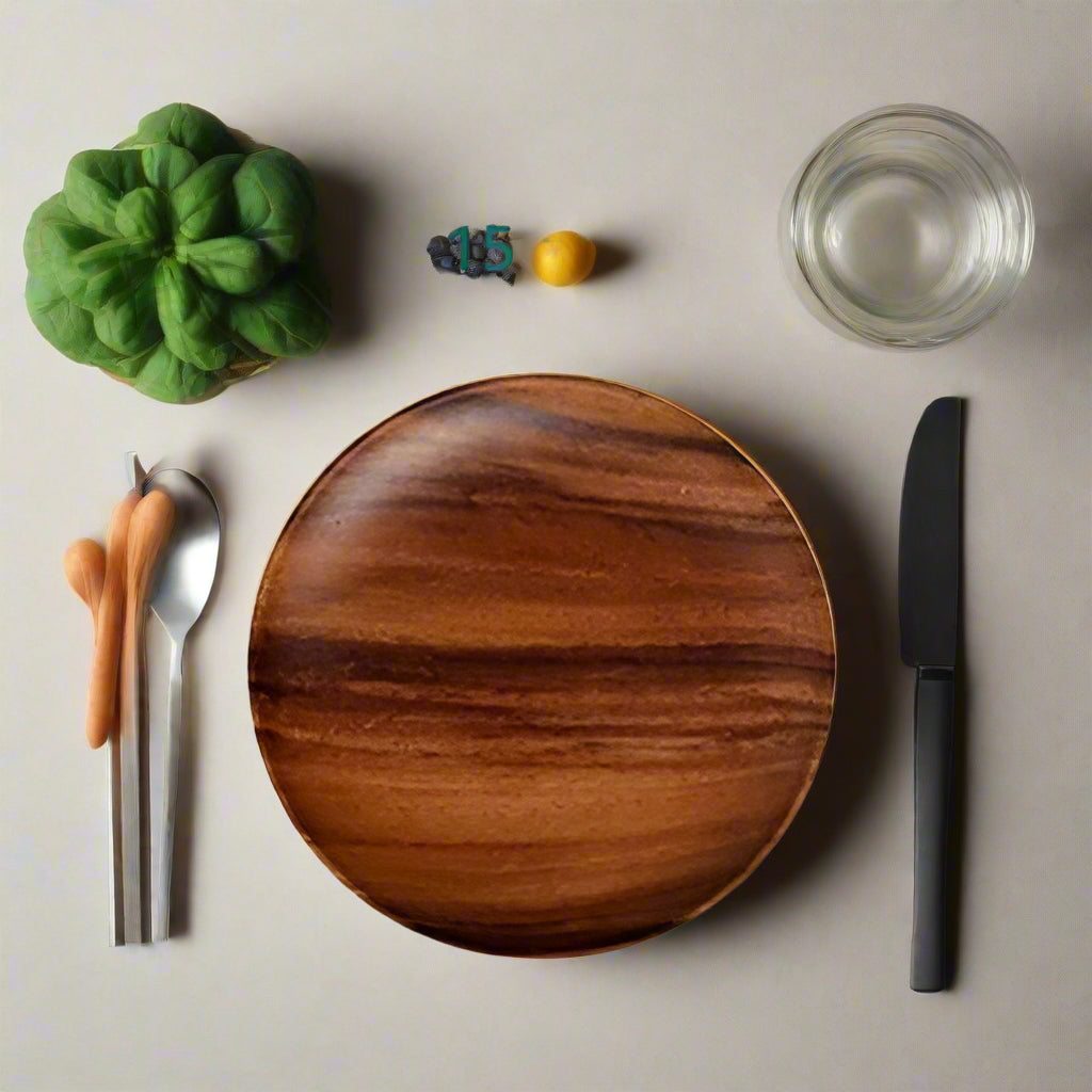 assiette en bois 15 cm