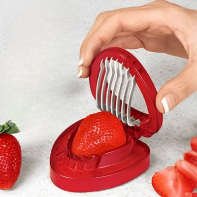 coupe fruit fraise facile rouge