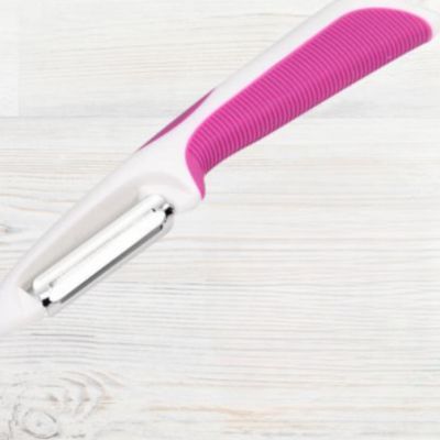 eplucheur a pommes lame lisse rose