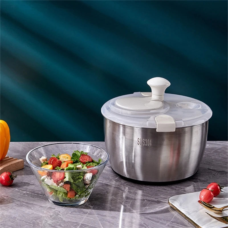 essoreuse à salade inox grande capacité 5L pratique