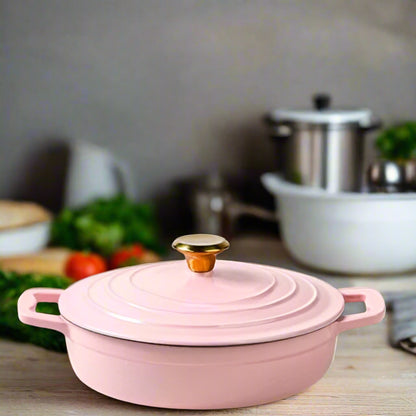 cocotte en fonte rose 23 cm