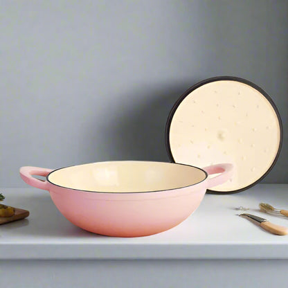 cocotte en fonte rose 26 cm émaillée