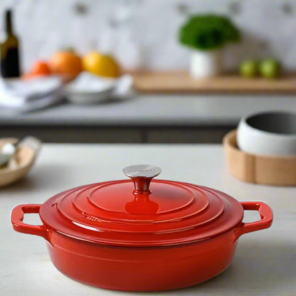 cocotte en fonte rouge 23cm
