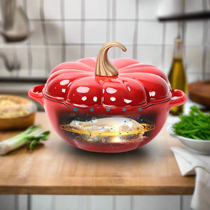 cocotte en fonte rouge-pumpkin cuisson 3L