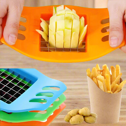 Coupe-frites compact en inox sur plan de travail