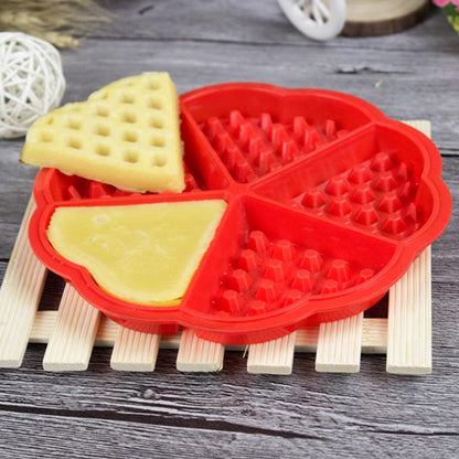 Gaufrier-moule-silicone-antiadhésif-rouge