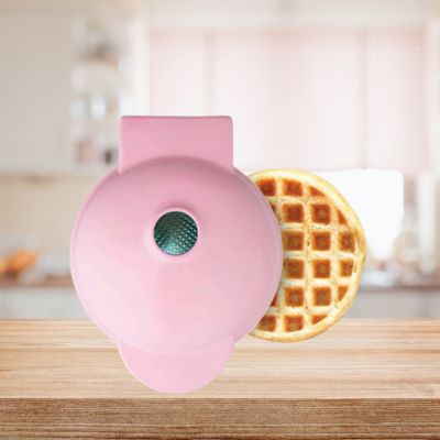Mini-gaufrier-rose-ronde