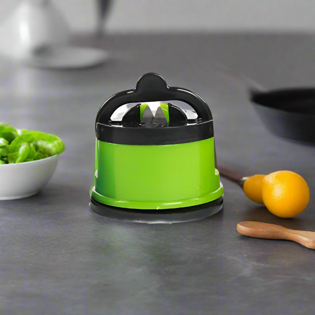affuteur de couteau facile a ranger vert