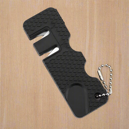 Affuteur de couteaux noir pour survie en plein air