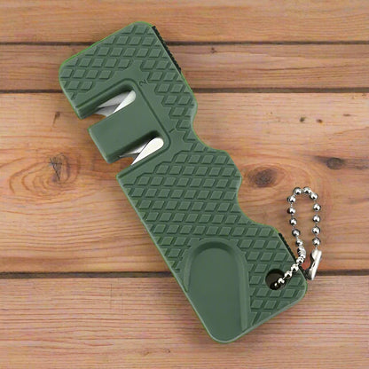Affuteur de couteaux vert pour survie en plein air