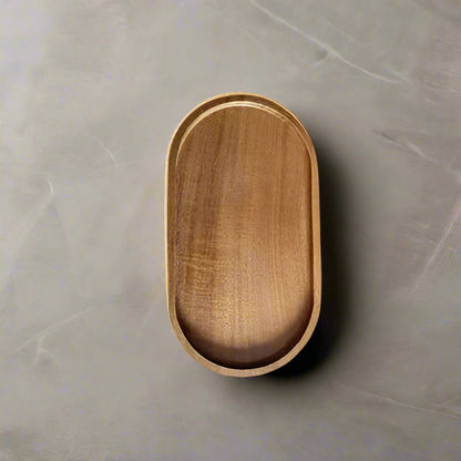 assiette en bois ovale 19 cm