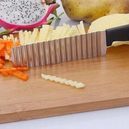coupe frites ondulé inox