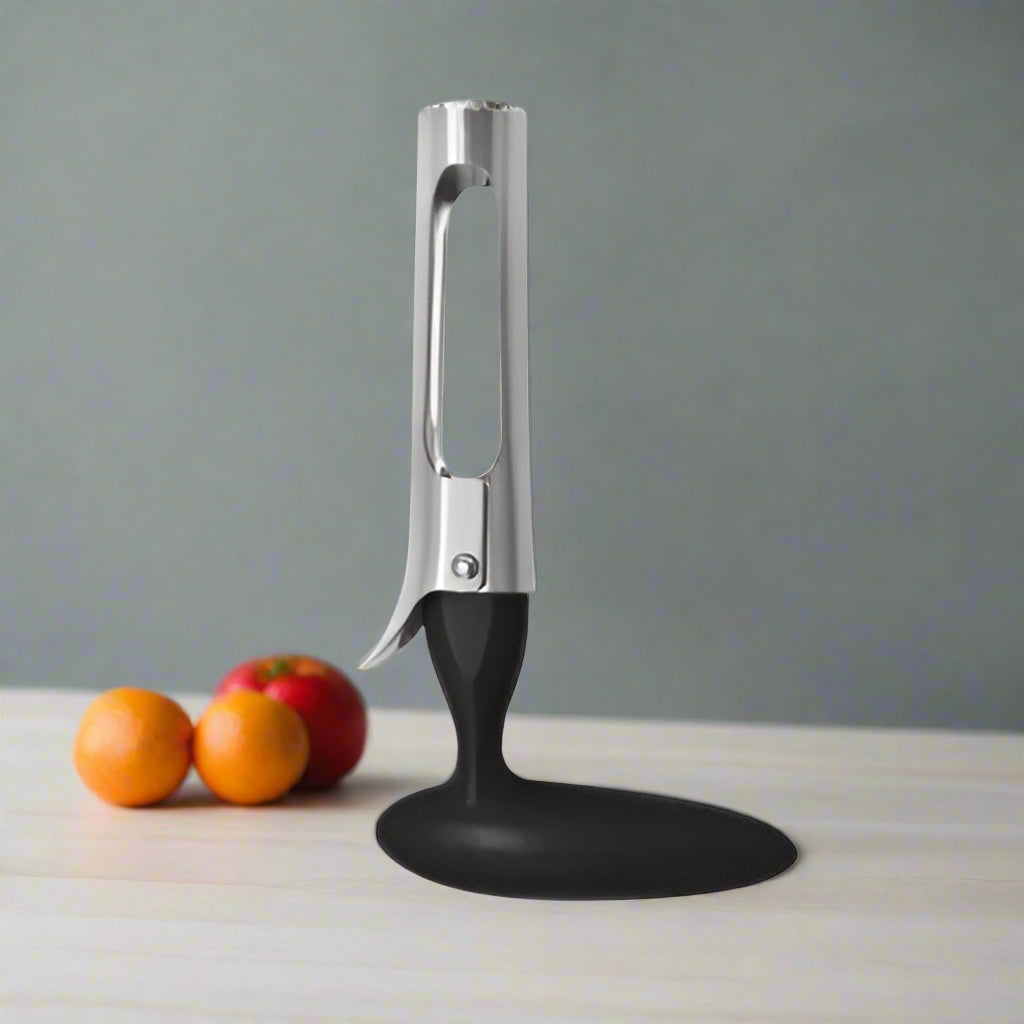 coupe fruit vide pomme noir