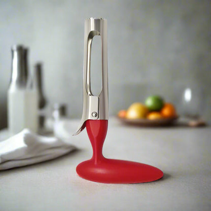 coupe fruit vide pomme rouge