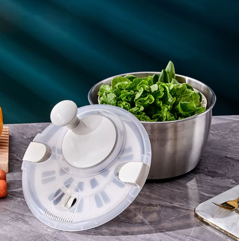 essoreuse à salade inox idéale pour fruits et légumes