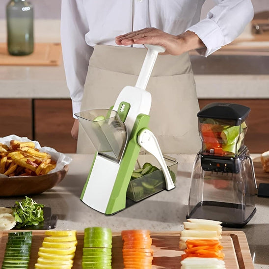 mandoline cuisine manuelle vert