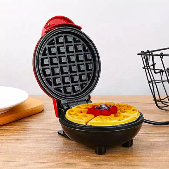 mini gaufrier rouge pratique
