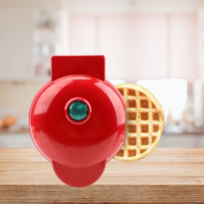 mini gaufrier rouge ronde