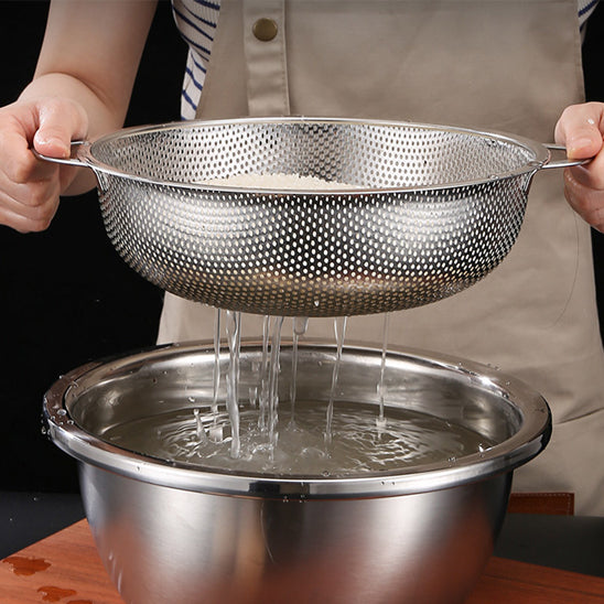 passoire inox ronde finition brillante